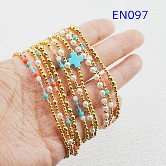 Enewton Colorful Crystal & Gold Bead Bracelet Set - Picture 5 of 7